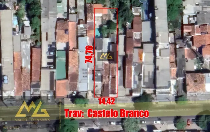 Terreno com 1078 metros quadrados em São Brás - Belém - PA