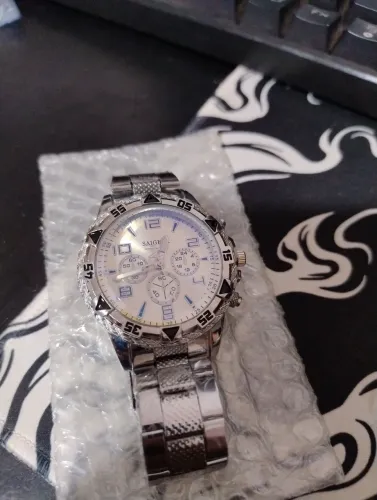 Relógio Saigela Masculino QUARTZ AÇO INOXIDÁVEL