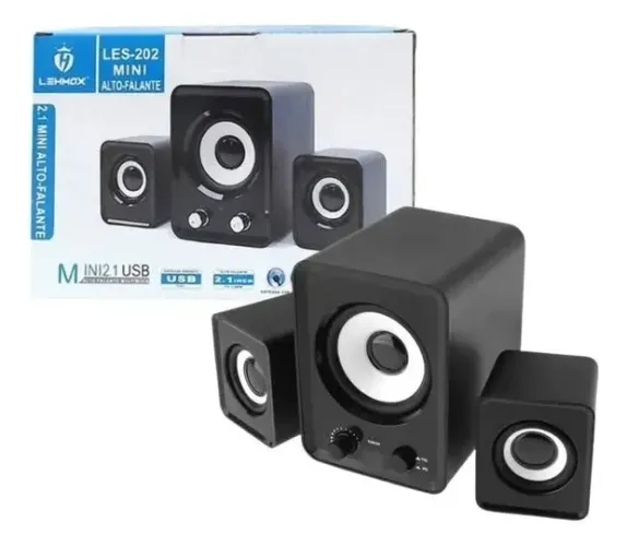 Caixa De Som 2.1 Usb Para Pc Mac Notebooks - Novo