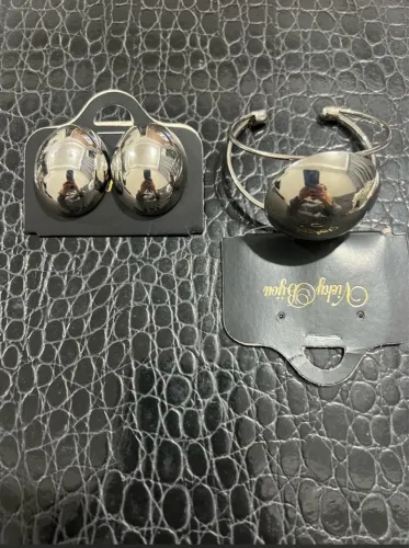 Conjunto de brinco e pulseira Vick Bijou NOVO