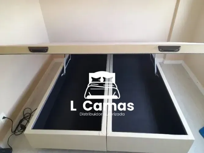 Base de Cama Baú Queen Bege N2