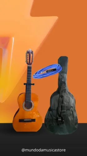 Viola Eletroacústica Giannini Start VS-14 EQ Natural + CAPA MXT + CABO MAC 5 METROS