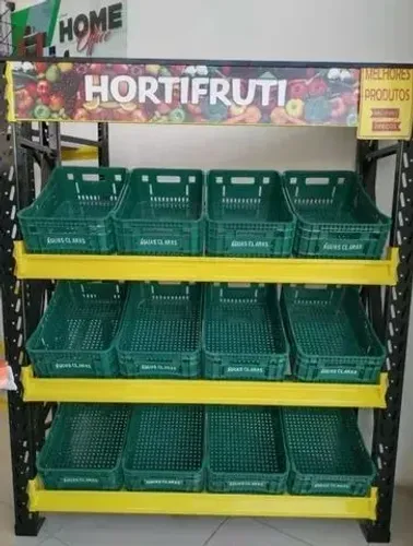 EXPOSITOR VERDUREIRO HORTIFRUTI  DE 12 OU 18 CAIXAS