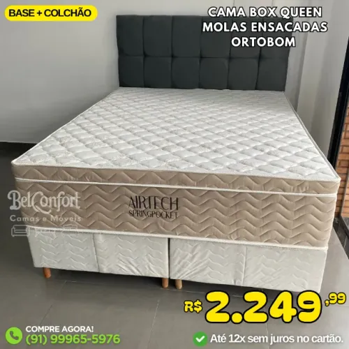 Cama Box Queen Ortobom Molas Ensacadas Airtech 35cm