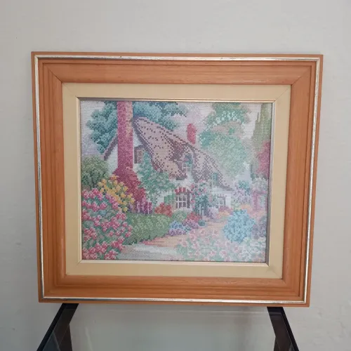 Quadro ponto cruz paisagem