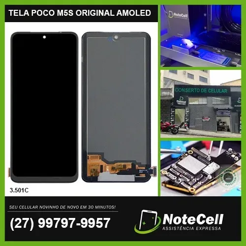 Tela Display Para Xiaomi Poco M5s Original Amoled 3.501C- Instalação Expressa