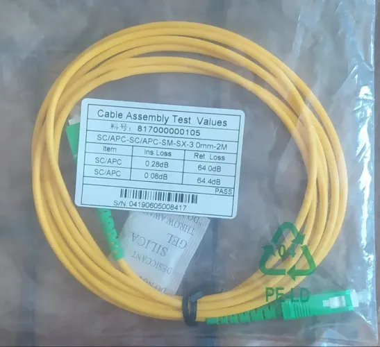Cabos Periféricos - SÃO DOIS CABOS ** Cabo de Fibra Óptica SC/APC-SC/APC 2 metros