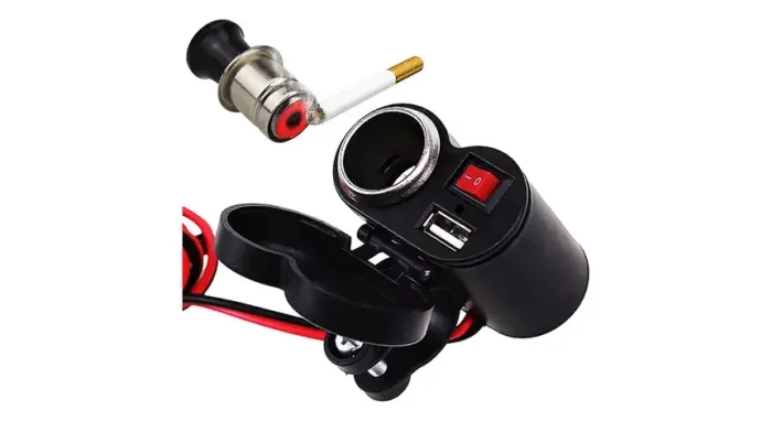 Tomada USB Carregador Cinzeiro 12v Universal para Moto - Carregador de Celular
