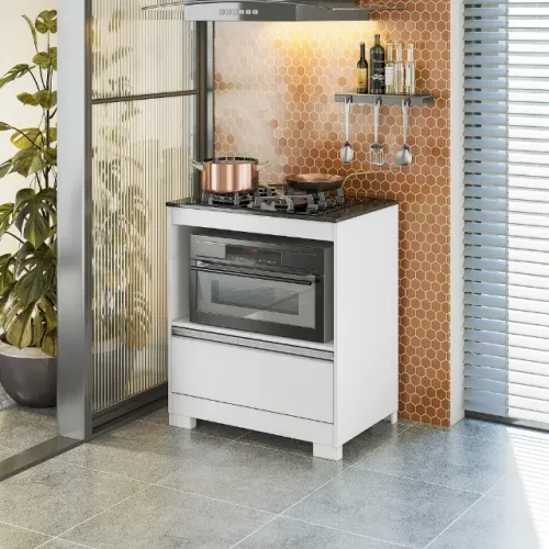 !!! FRETE GRATIS !!! Balcao CookTop NT 3110 4 Bocas 1G1N Branco New Notavel