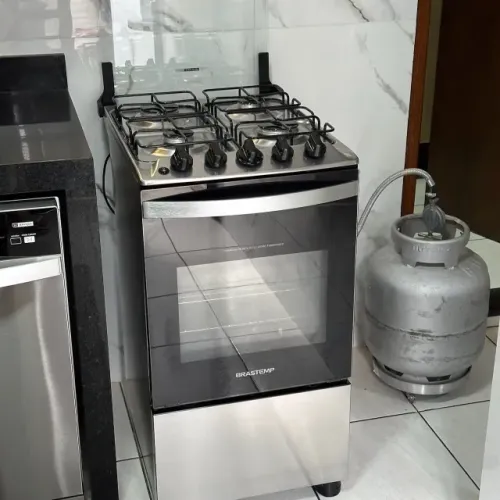 Fogão Brastemp 4 Bocas Inox Quase Novo