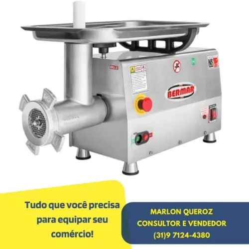 Moedor de Carne Industrial Bermar Boca 22Novo