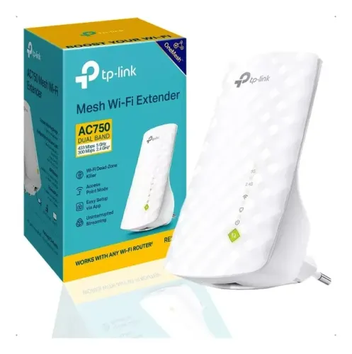 Repetidor Sinal Wi-fi Tp-link Re200 Ac750 Dual Band 2.4/5ghz