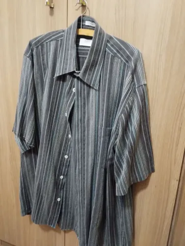 Camisa listrada manga curta