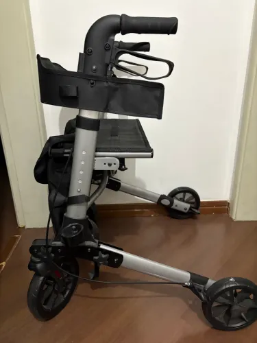 Andador 4 rodas em alumínio dobrável PREMIUM Supermedy