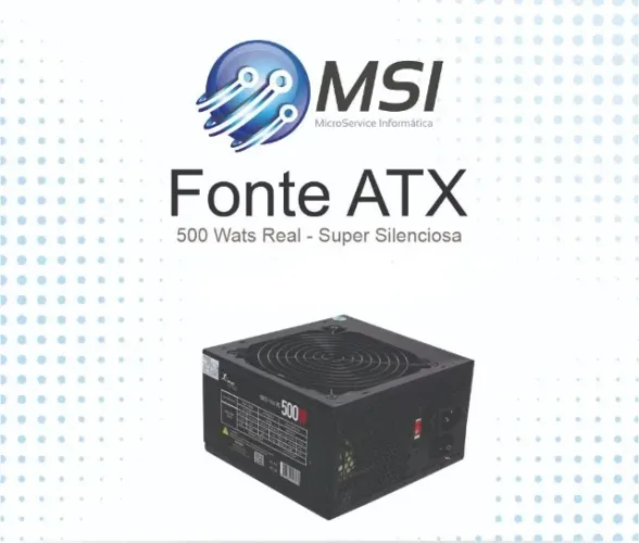 Fonte atx e real de 200 e 500 wats
