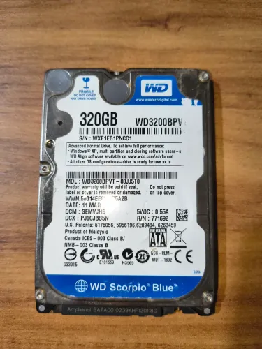  HD 320GB WD SEMINOVO 