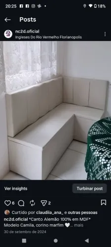 Canto alemão - sob encomenda - direto da fábrica - diversas cores 