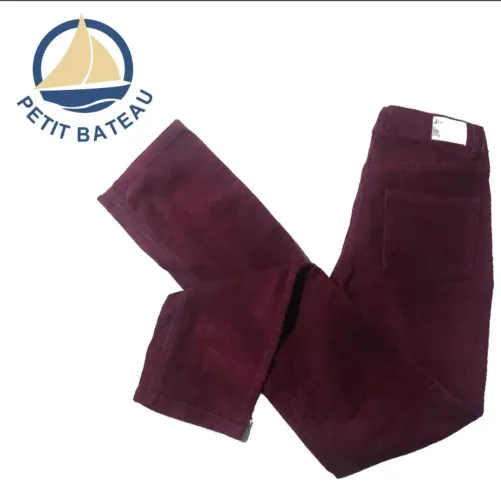  Petit Bateau calça veludo vinho-12 anos