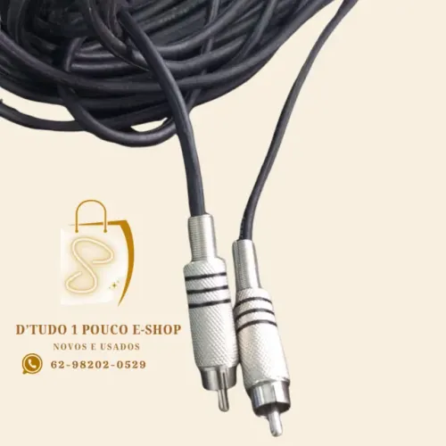 cabo philips stereo 3x0,50 mm2conectores de áudio/vídeo RCA níquel 14,5 metros NOVO
