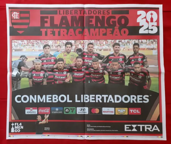Tetracampeão Libertadores 2025 - Pôsteres Flamengo