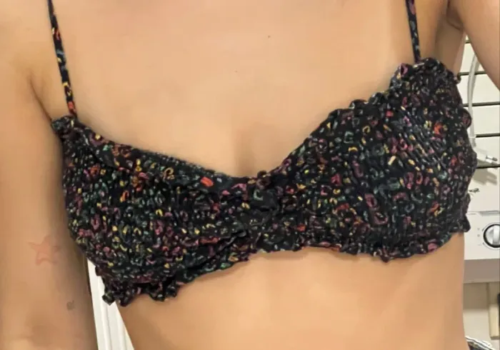 top preto colorido farm