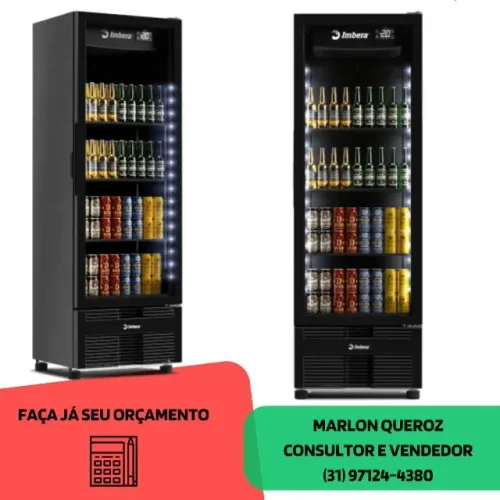  Cervejeira Imbera 569 Litros Porta de Vidro FULL BLACK 127v