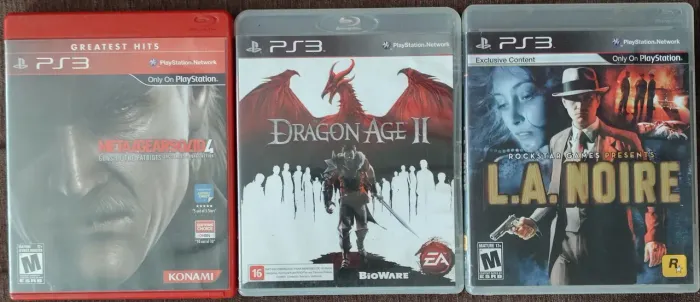 Dragon Age 2, L.A Noire e Metal Gear Solid 4 Gun's of Patriot