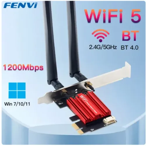Placa de rede Wifi PC pci-e 2.4g/5ghz 1200mbps + bluetooth 4.0