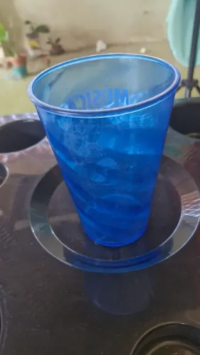 ?Copo de Acrílico Azul Rádio SulAmérica Paradiso Reutilizável