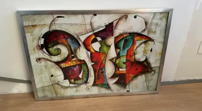 Quadro grande de vidro 