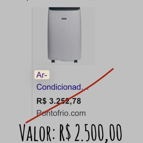 Ar condicionado portátil (só frio) 220v