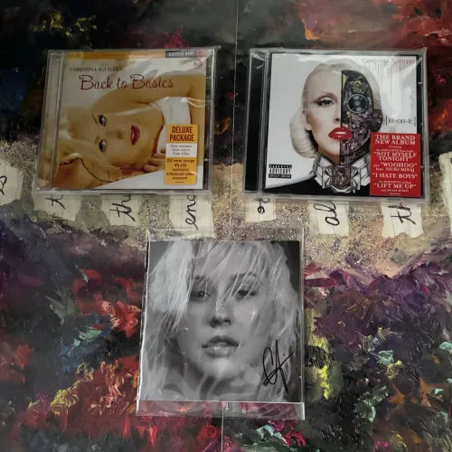 Combo Christina Aguilera - CDs + booklet autografado
