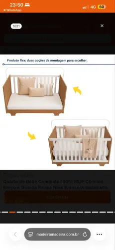 BERÇO 100% MDF