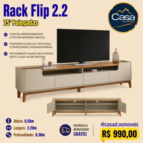 Rack Flip 2.20 MT CASADOSMOVEIS