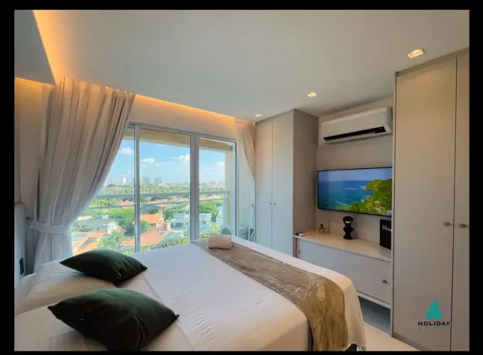 Excelente Studio, mobiliado em condomínio de alto padrão no Edson Queiroz