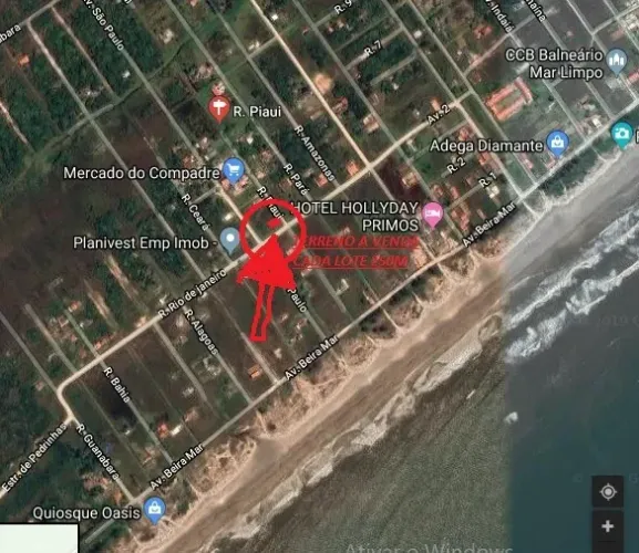 Terreno ilha comprida, balneario Vila nova