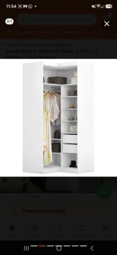 Guarda roupa de canto