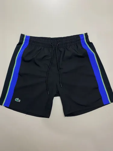 Bermuda Tactel Preto/Azul