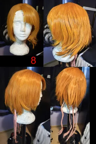 Peruca ruiva com tranças