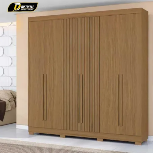 Guarda Roupa 0230 Casal 6 Portas 2 Gavetas Novo <br>