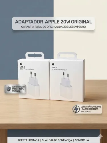 Fonte Adaptador 20W Apple (ORIGINAL)