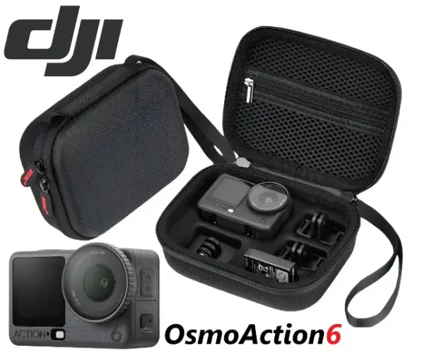Bolsa Protege Bag Action Cam Dji Osmo Action6 Cabe o Combo Estojo Maletinha Camera de Ação