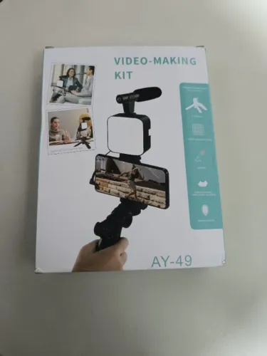 Kit Live Tripé Estabilizador De Mão Para Celular 