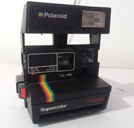 câmera analógica instantânea polaroid supercolor 635cl