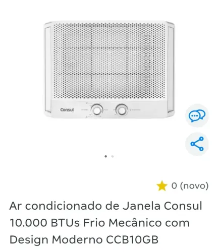 Ar condicionado consul de janela 10.000 tbus lacrado