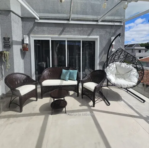Balanço com suporte + namoradeira 2 lugares + 2 poltronas + mesa de centro