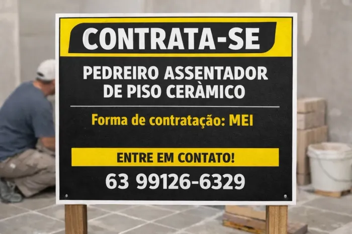 Contrata-se Pedreiro Azulegista