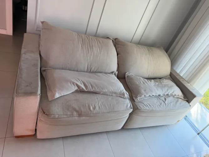 Sofá linho 2,40 retratil 