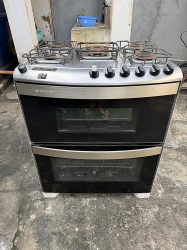 Brastemp Ative! 5 Bocas Duplo Forno com mesa em inox!