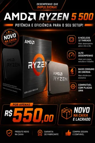 Processador amd ryzen 5500